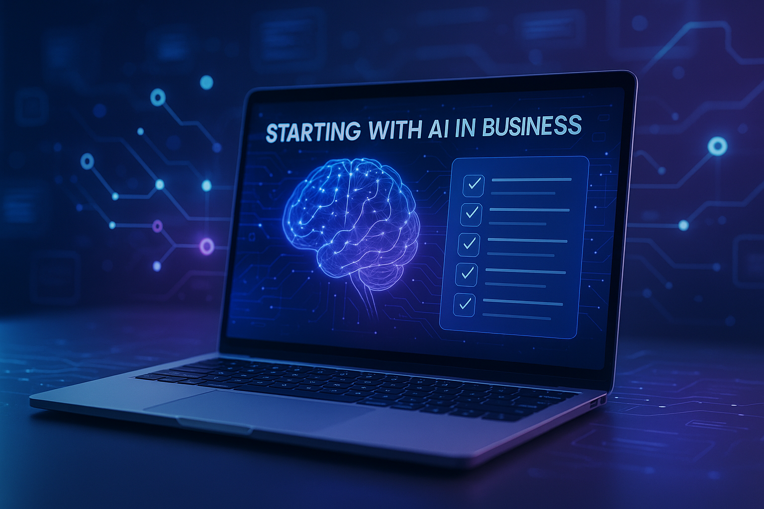Checklist: como começar com IA no seu negócio em 7 passos 
